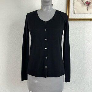 Aquascutum Cashmere Long Sleeve Crewneck Cardigan